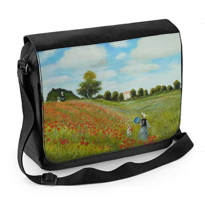 Claude Monet Poppy Field Laptop Messenger Bag