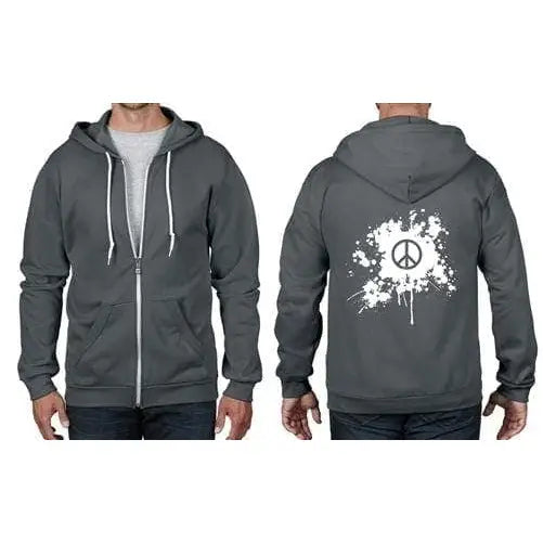 CND Peace Symbol Full Zip Hoodie S / Charcoal