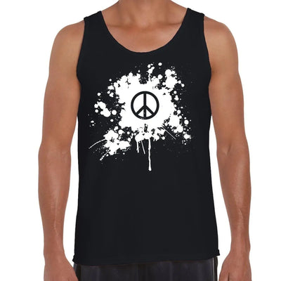 CND Peace Symbol Grunge Men's Tank Vest Top XL / Black
