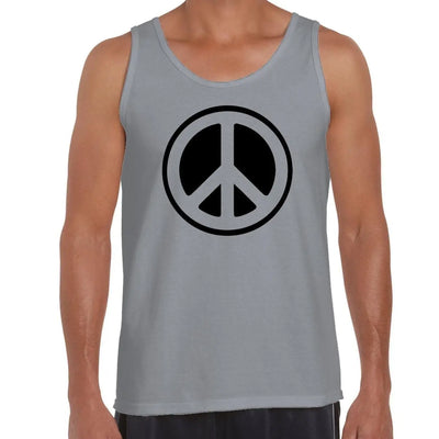 CND Peace Symbol Men's Tank Vest Top XXL / Light Grey