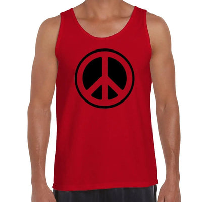 CND Peace Symbol Men's Tank Vest Top XXL / Red