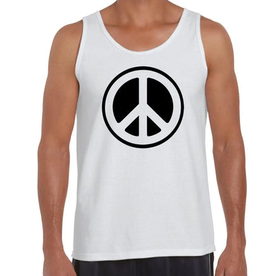 CND Peace Symbol Men's Tank Vest Top XXL / White