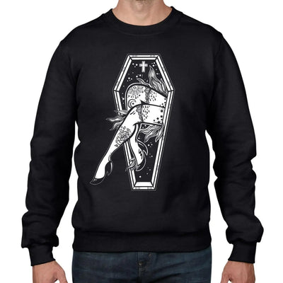 Coffin Tattoo Hipster Skull Men's Sweatshirt Jumper M / Black