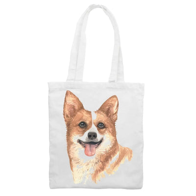 Corgi Portrait Cute Dog Lovers Gift Tote Shoulder Shopping Bag
