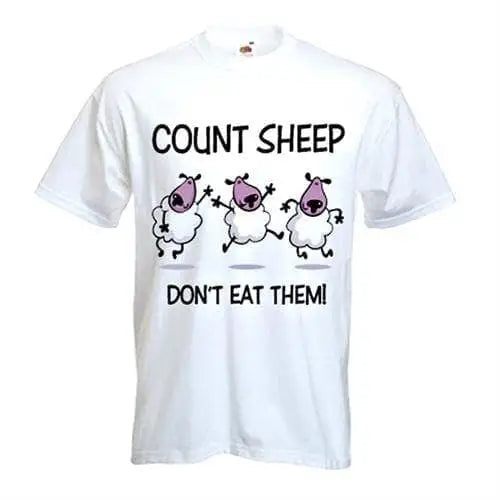 Count Sheep Dont Eat Them Mens Vegetarian T-Shirt