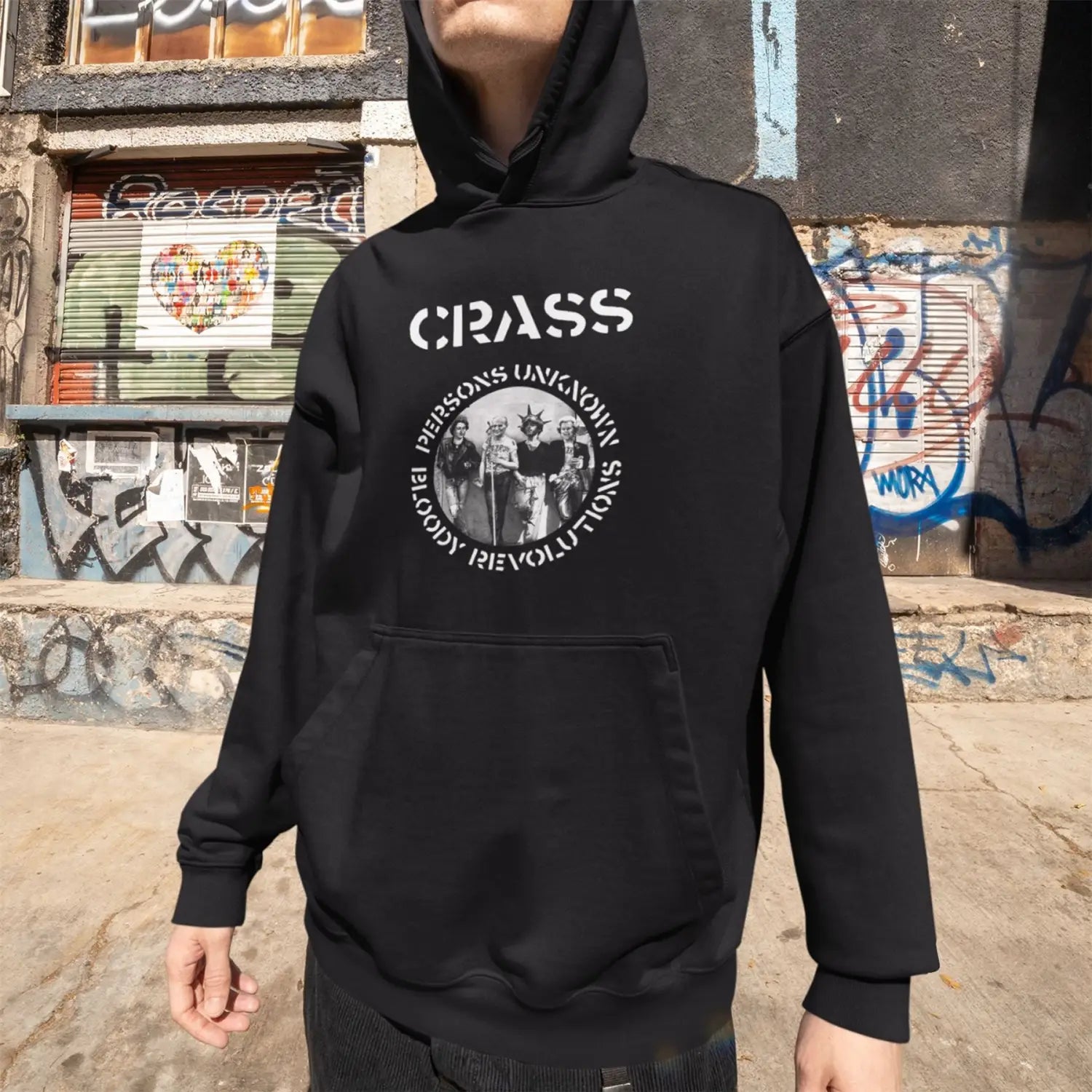 Crass Bloody Revolutions Hoodie Hardcore Punk Anarchist Tribal T Shirts