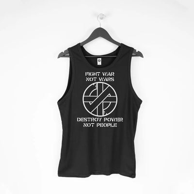 Crass Fight War Not Men’s Vest Top - Mens T - Shirt