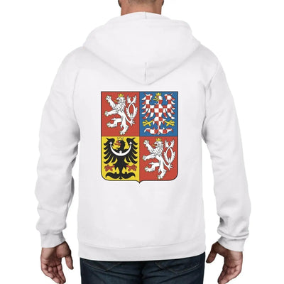 Czech Republic Coat Of Arms Flag Full Zip Hoodie XXL