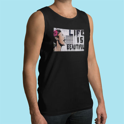Banksy Life is Beautiful Men's Vest Top