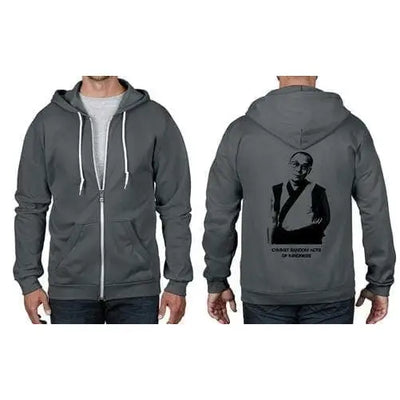 Dalai Lama Acts Of Kindness Full Zip Hoodie S / Charcoal