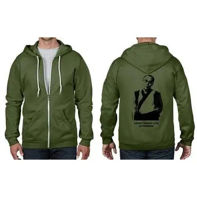 Dalai Lama Acts Of Kindness Full Zip Hoodie S / City Green