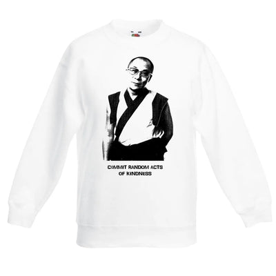 Dalai Lama Quote Buddhism Children's Toddler Kids Sweatshirt Jumper 12-13 / White