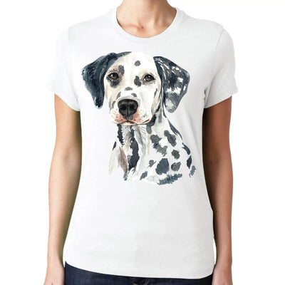 Dalmatian Portrait Cute Dog Lovers Gift Womens T-Shirt