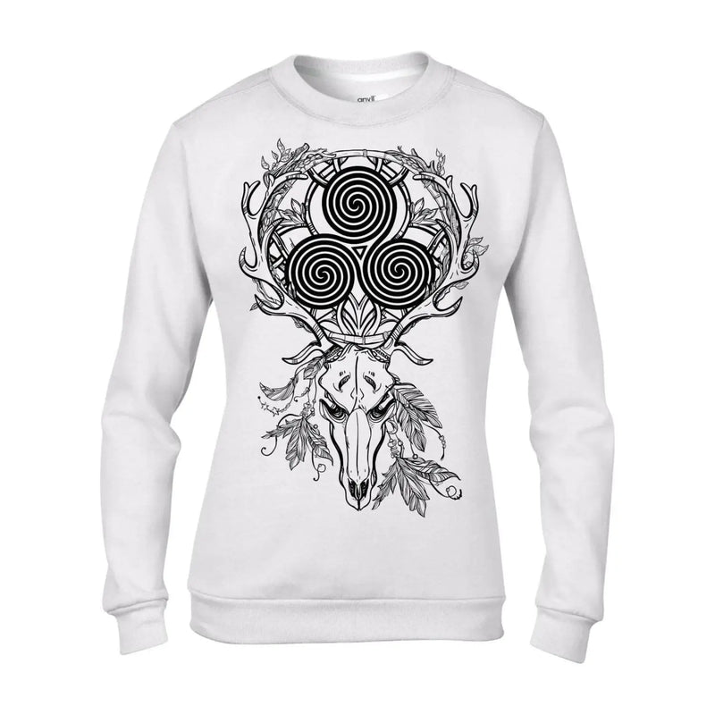 Deer Skull Celtic Spiral Women&