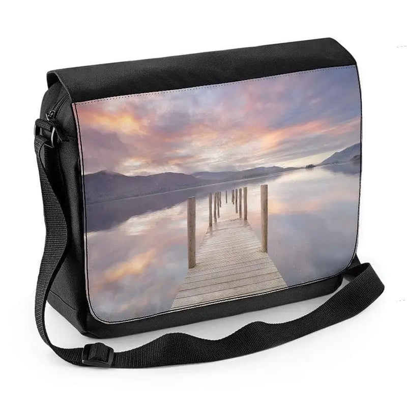 Derwent Water Keswick Lake District Jetty Laptop Messenger Bag