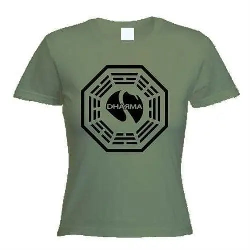Dharma Initiative Womens T-Shirt S / Khaki