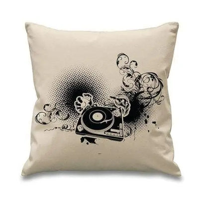 DJ Vinyl Turntables Sofa Cushion Cream