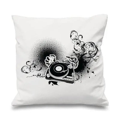 DJ Vinyl Turntables Sofa Cushion White