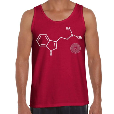 DMT Chemical Formula Psychedelic Men's Tank Vest Top XL / Red