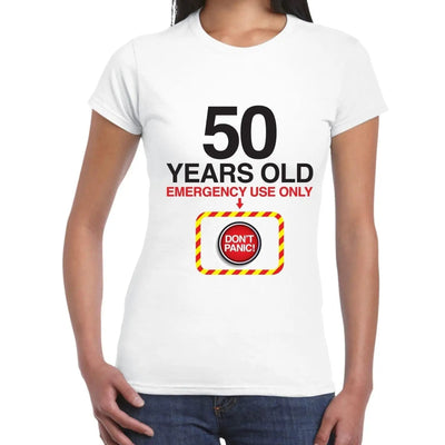 Don't Panic 50th Birthday Women's T-Shirt L