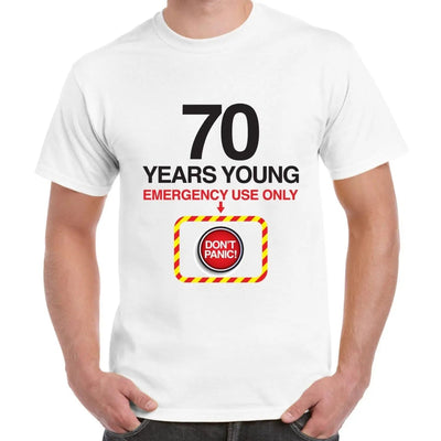 Don't Panic 70th Birthday Men's T-Shirt XXL