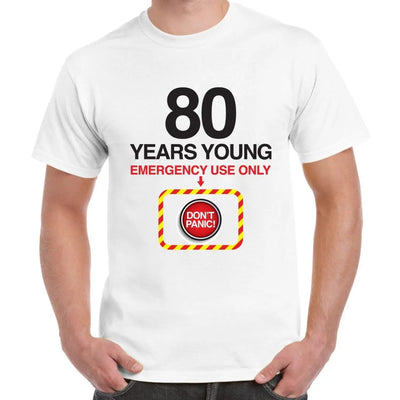 Don't Panic 80th Birthday Men's T-Shirt XXL