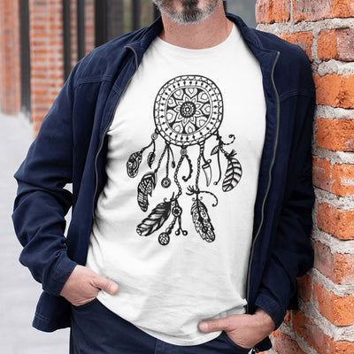 Dreamcatcher Native American Hipster Large Print Men's T-Shirt