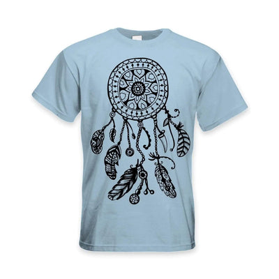 Dreamcatcher Native American Hipster Large Print Men's T-Shirt XL / Light Blue