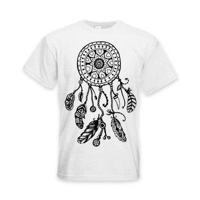 Dreamcatcher Native American Hipster Large Print Men's T-Shirt XL / White