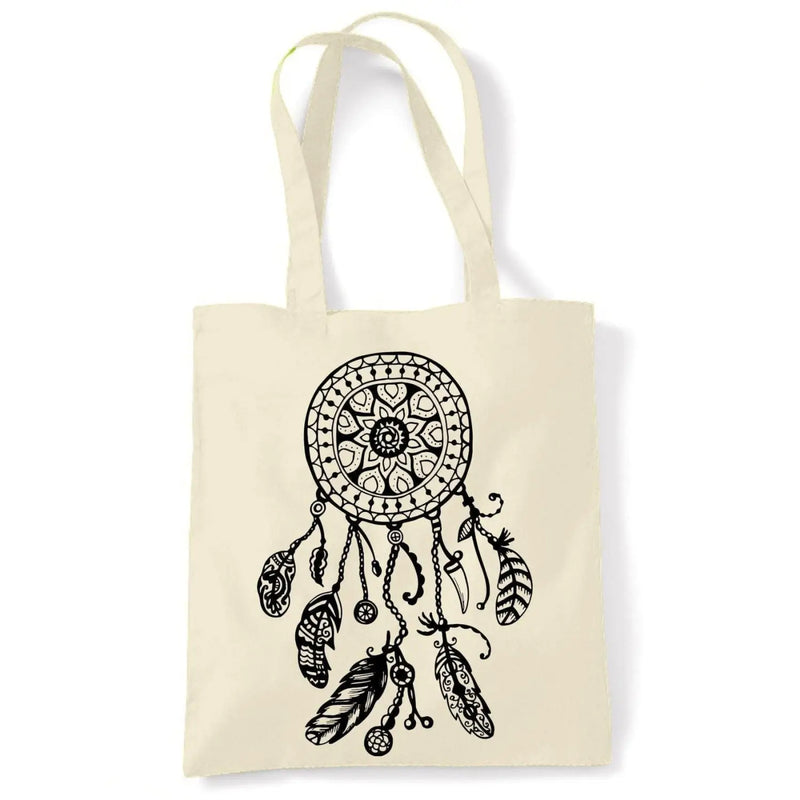 Dreamcatcher Native American Hipster Large Print Tote Shoulder Shopping Bag