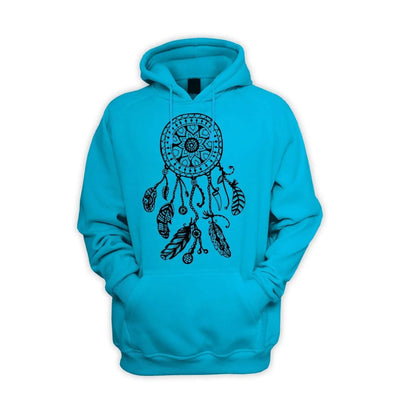 Dreamcatcher Native American Hipster Men's Pouch Pocket Hoodie Hooded Sweatshirt L / Sapphire Blue