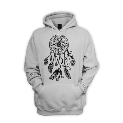 Dreamcatcher Native American Hipster Men's Pouch Pocket Hoodie Hooded Sweatshirt L / Light Grey