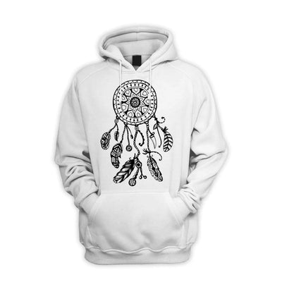 Dreamcatcher Native American Hipster Men's Pouch Pocket Hoodie Hooded Sweatshirt L / White