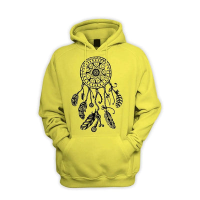 Dreamcatcher Native American Hipster Men's Pouch Pocket Hoodie Hooded Sweatshirt L / Yellow