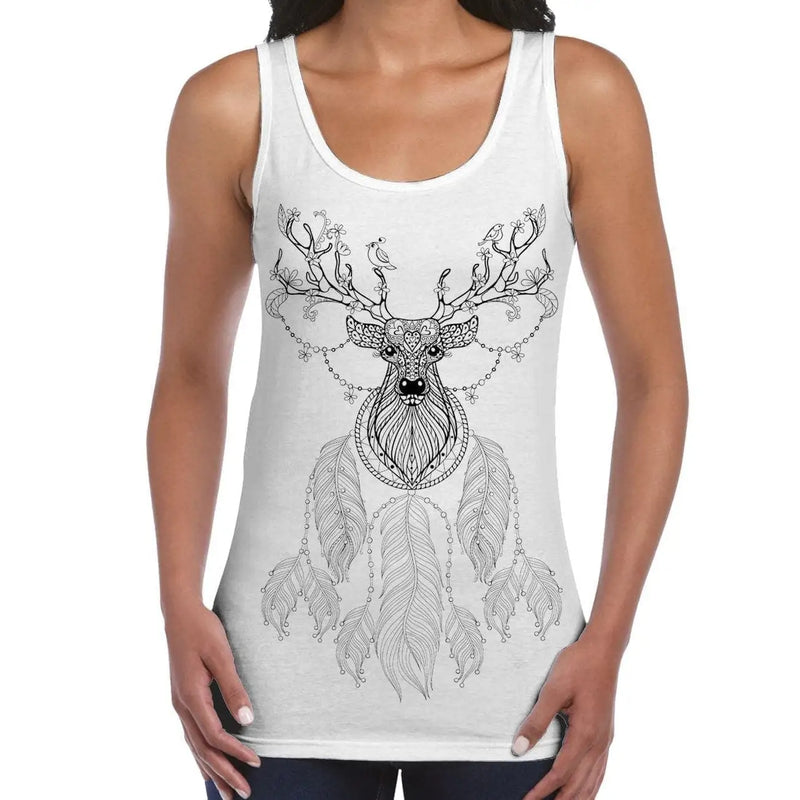 Dreamcatcher With Stags Head Hipster Large Print Women&