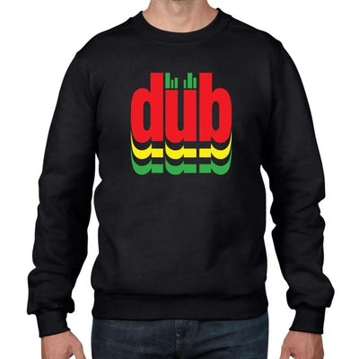 Dub Logo Rasta Reggae Men's Sweatshirt Jumper XL / Black