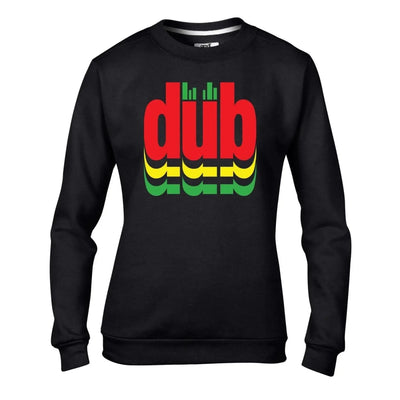Dub Logo Rasta Reggae Women's Sweatshirt Jumper L / Black