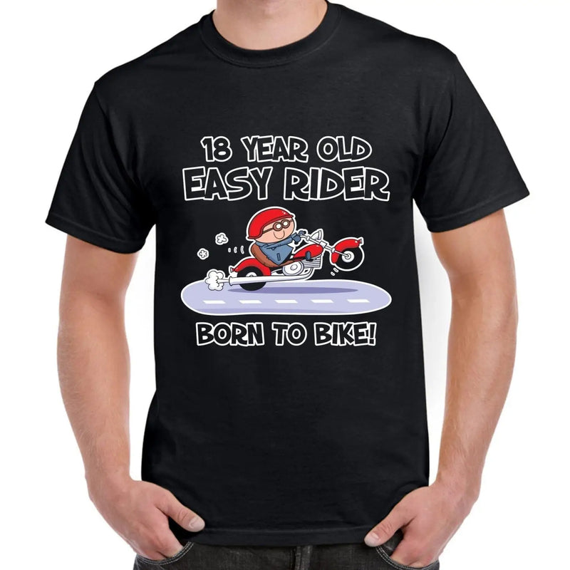 Easy Rider For 18 Years Born To Bike 18th Birthday Men&