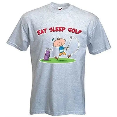 Eat Sleep Golf Mens T-Shirt L / Light Grey