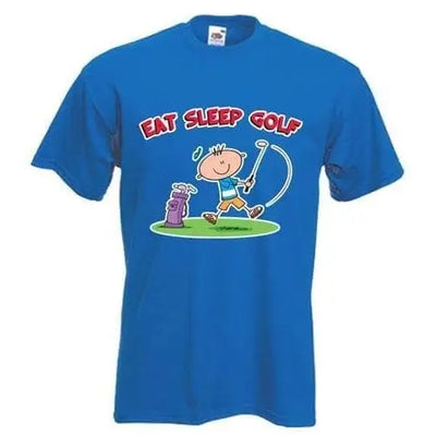 Eat Sleep Golf Mens T-Shirt L / Royal Blue