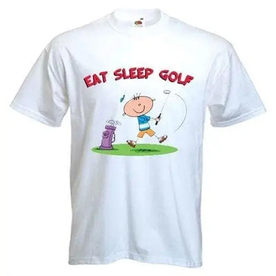 Eat Sleep Golf Mens T-Shirt L / White