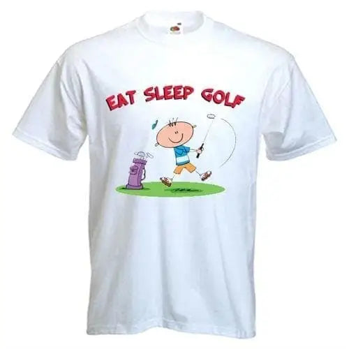 Eat Sleep Golf Mens T-Shirt L / White