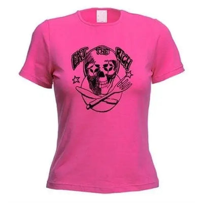 Eat The Rich Women's T-Shirt S / Dark Pink