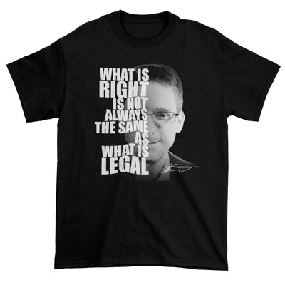 Edward Snowden What Is Right Quote Men's T-Shirt L