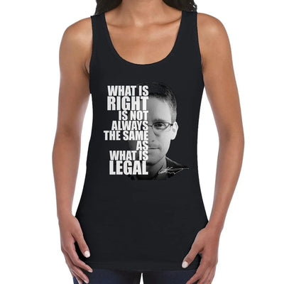 Edward Snowden What Is Right Quote Women's Tank Vest Top XL