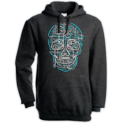 Electric Skull Pouch Pocket Hoodie S