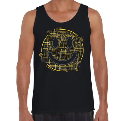 Electric Smiley Acid Face Men's Tank Vest Top M