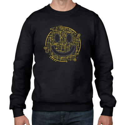 Electric Smiley Hipster Men's Sweatshirt Jumper M / Black