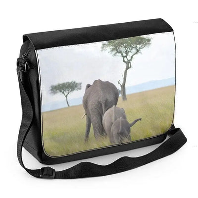 Elephant Family Laptop Messenger Bag