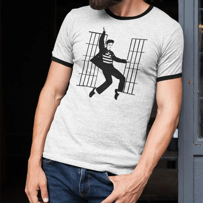 Elvis Presley Jailhouse Rock Contrast Ringer T-Shirt